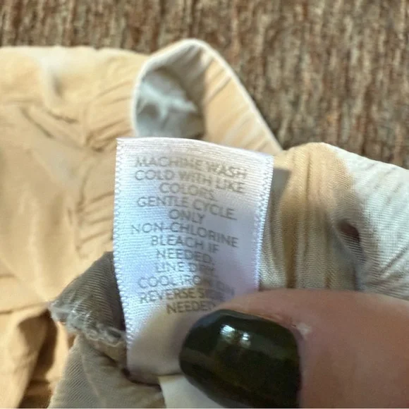 Pure Jill Sandwashed Wide Leg Crop Pull On Pants Cream Large - Picture 6 of 6